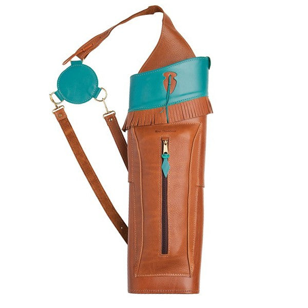 Rückenköcher NEET Rückenköcher Neet LEDER, türkis ca.22x8"