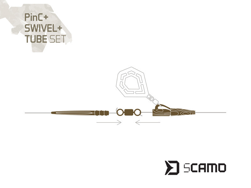 Set Delphin sCAMO PinC + Swivel + Tube / 5 Sets