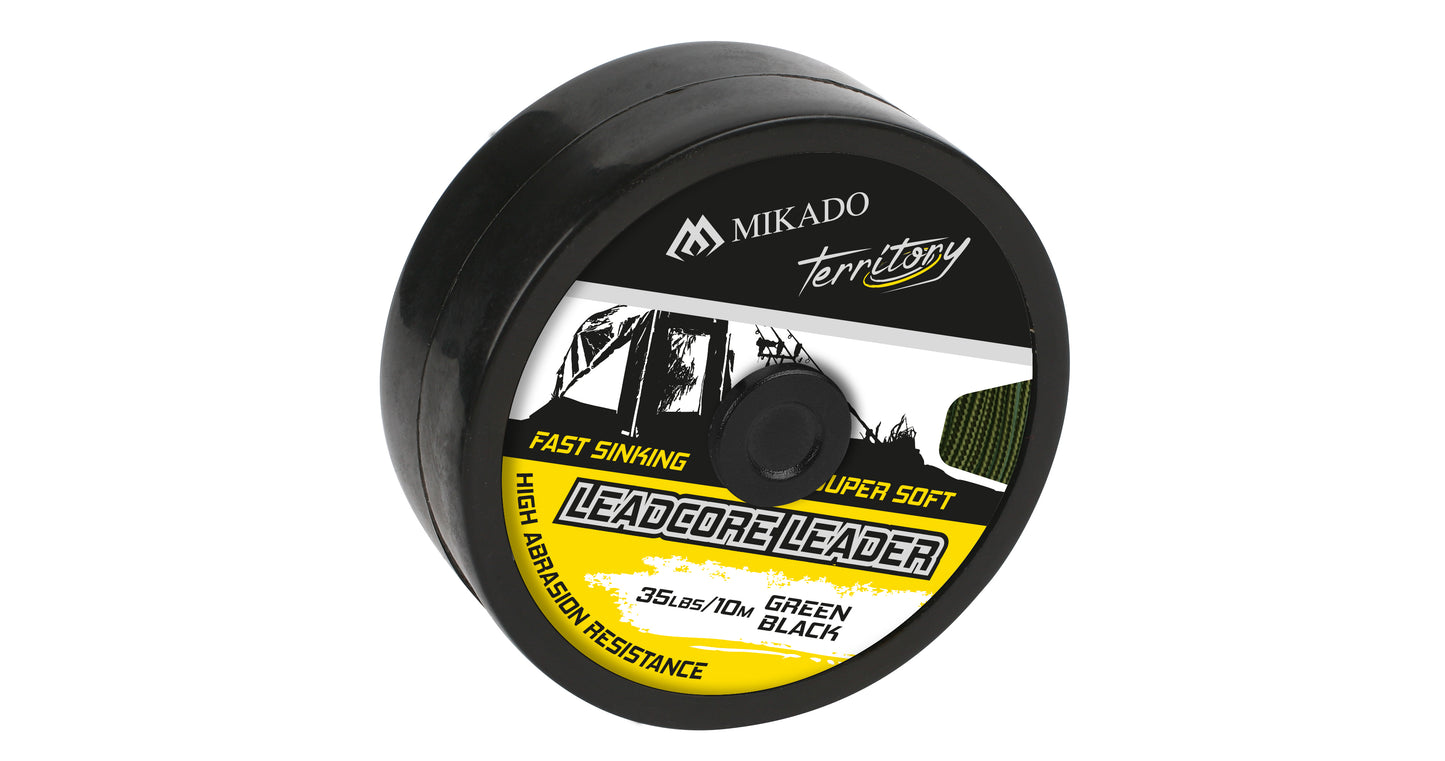 Mikado Leader - Leadcore Leader 45lbs/10m - Schwarz Und Grün - 1 Stk.