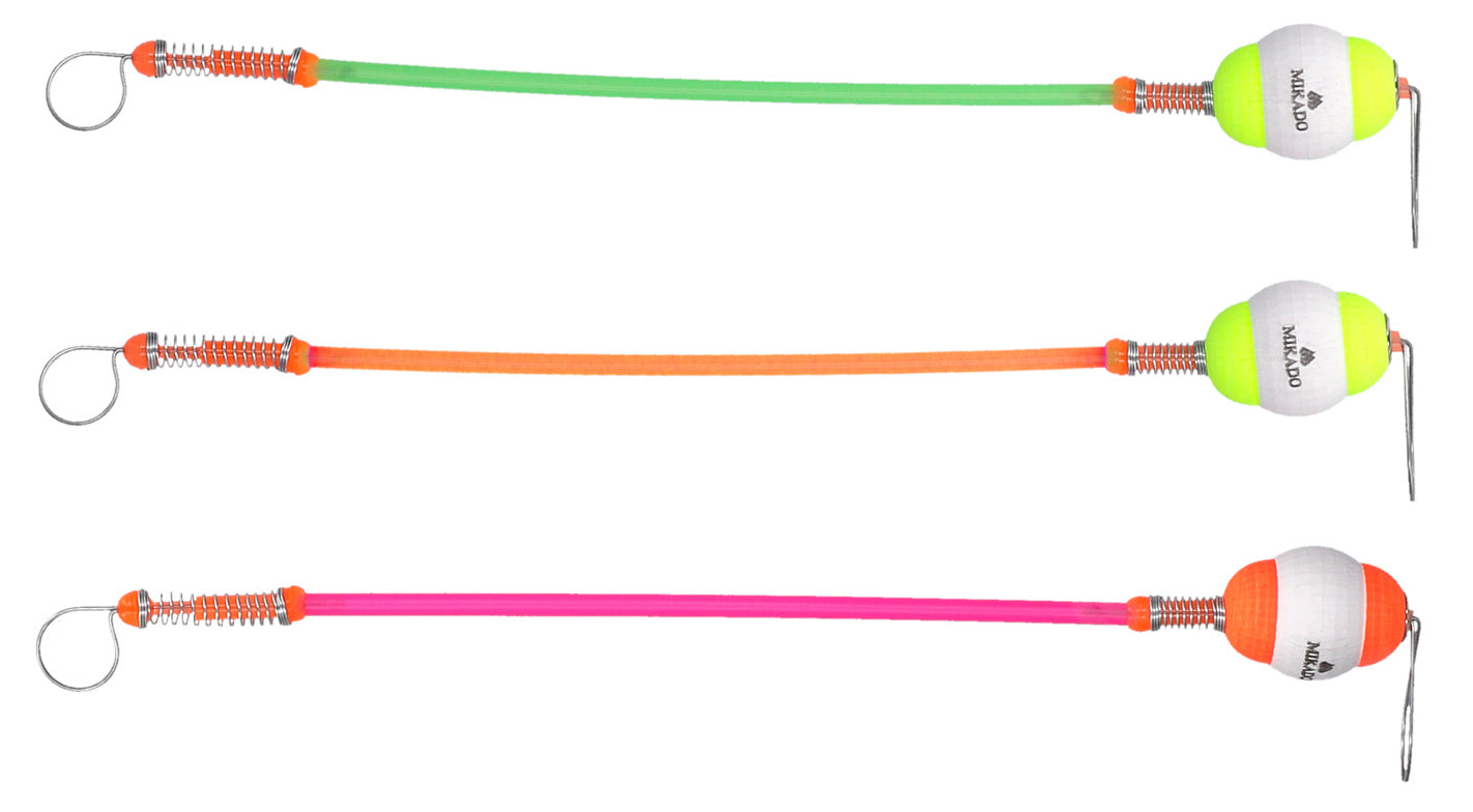 Mikado Bissanzeiger - Hanger Styrofoam Mit Rohr 25cm Größe L - Rot Und Gelb - 10 Stk.
