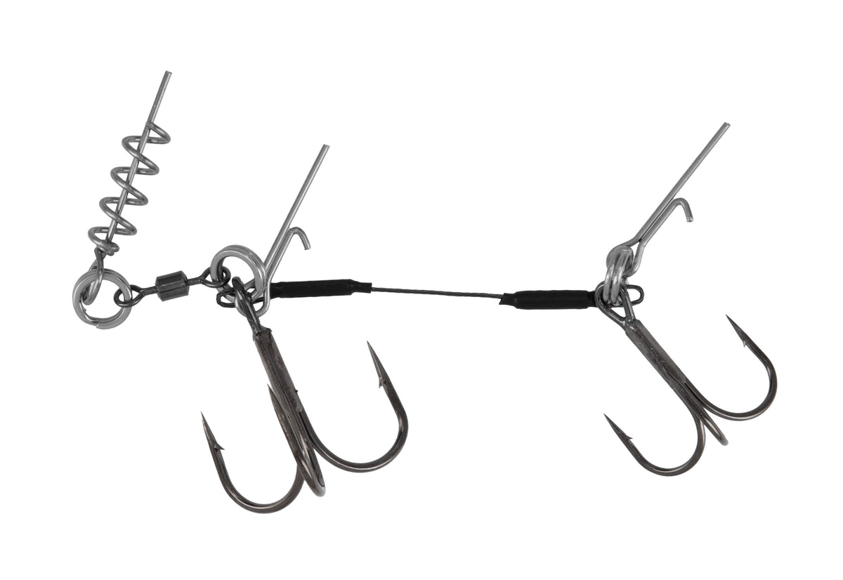 Mikado Stinger - Titan Jaws Double Evo Titanium - 25 Kg - Drillinge 1/0 , 1 - 1 STK.