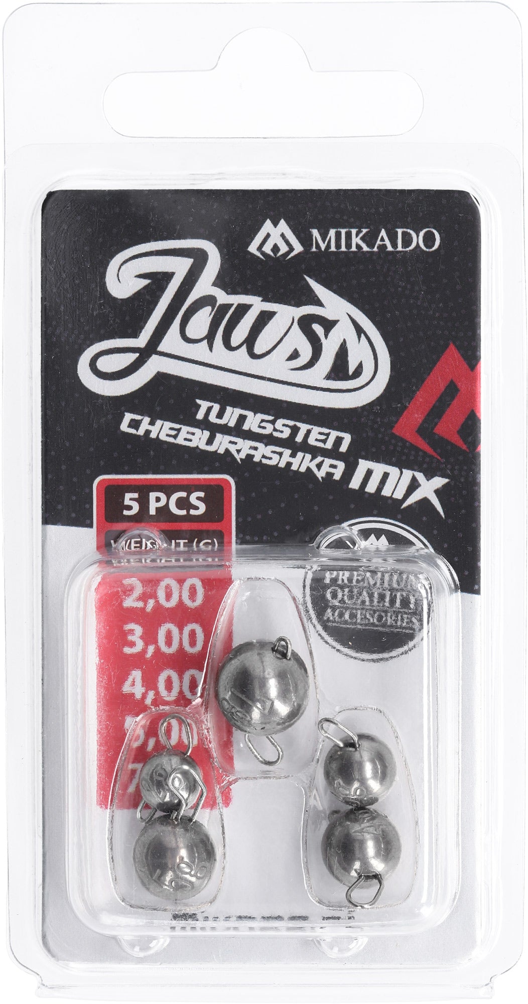 Mikado Cheburashka - Tungsten Jaws Set (2g/3g/4g/5g/7g) - 5 Stk.