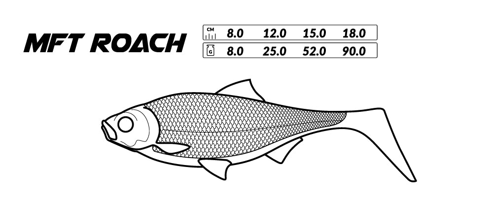 Mikado Köder - Mft Roach 12cm/FRUIT Roach - 4 Stk.