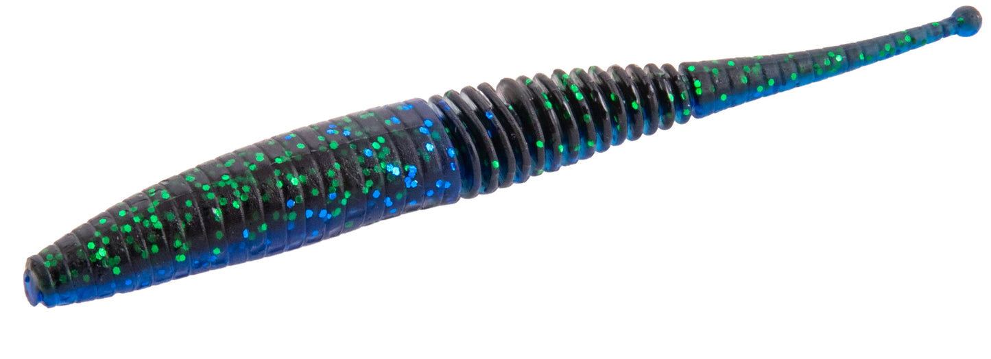 Mikado Köder - M-Craft Wiggly Worm 50mm / Blue Black - 10 Stk.