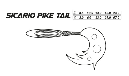 Mikado Köder - Sicario Pike Tail 10.5cm/Roach - 4 Stk.