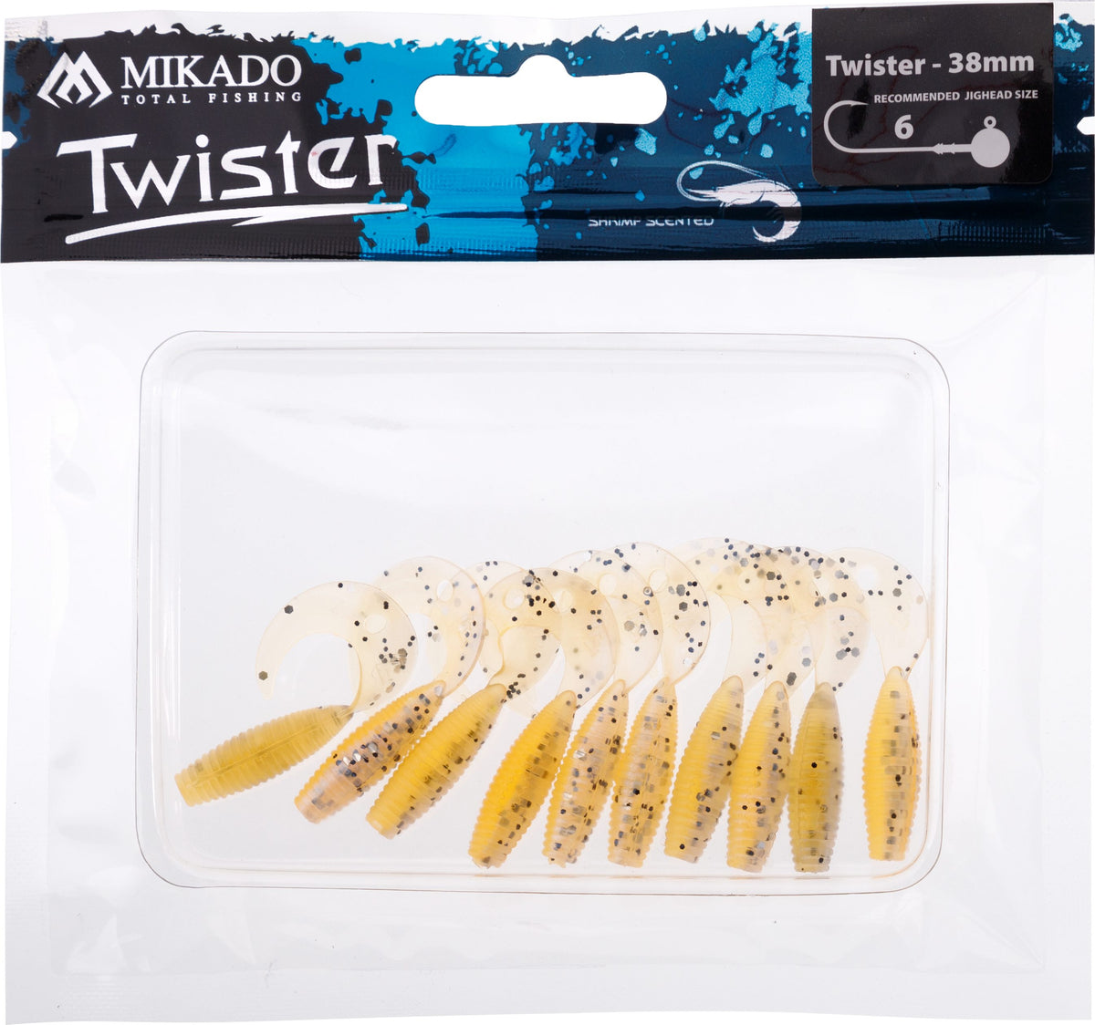 Mikado Köder - Twister 38mm/ Salty Carmel - 10 Stk.