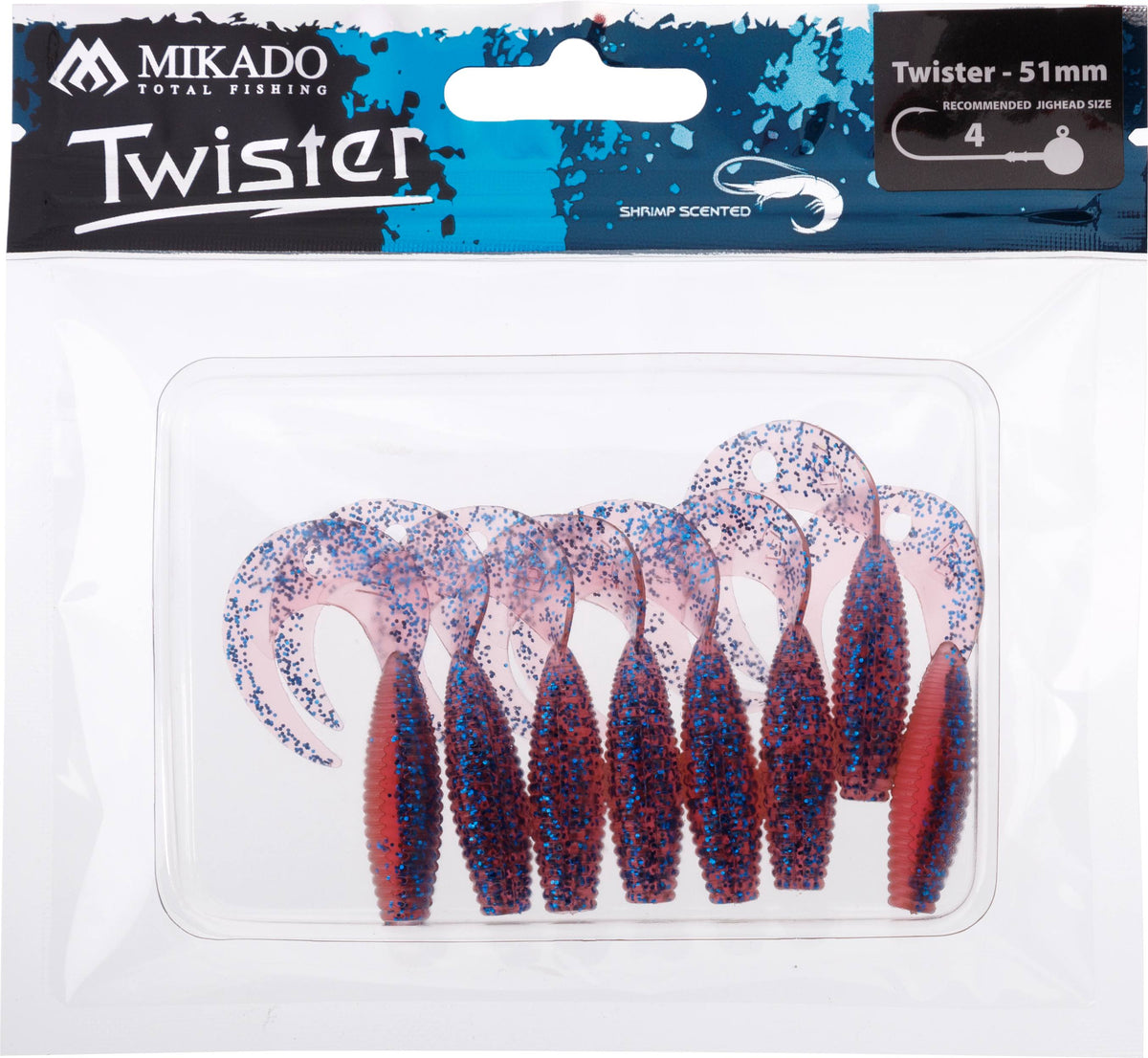 Mikado Köder - Twister 51mm/ Violet - 8 Stk.