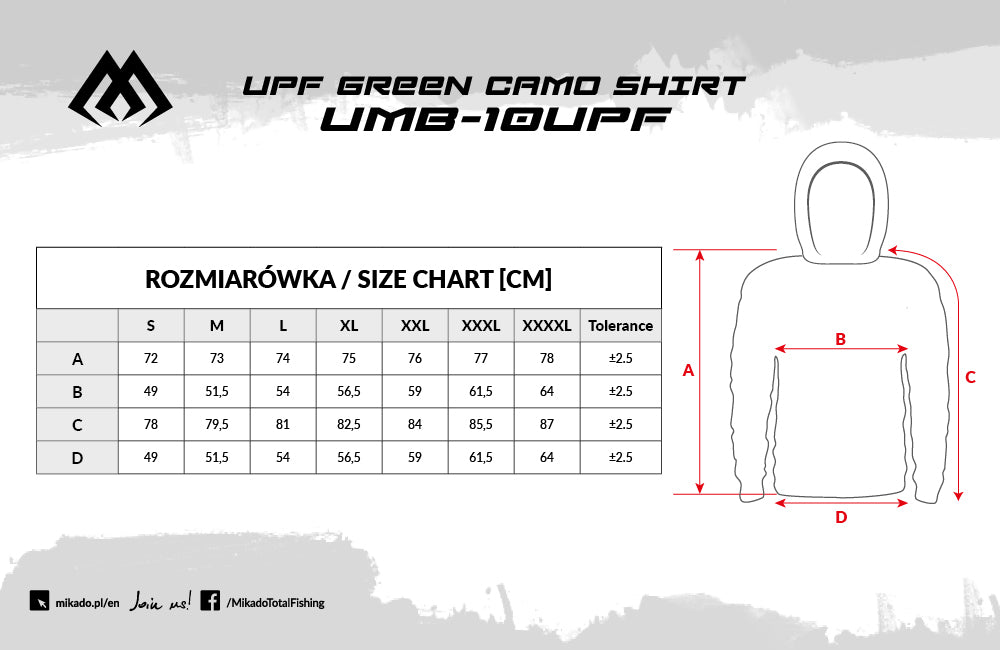 Mikado Longsleeve - Hoodie Mit Gesichtsschutz - Mit Upf-Filter - Green Camo - Größe L - 1 Stk.