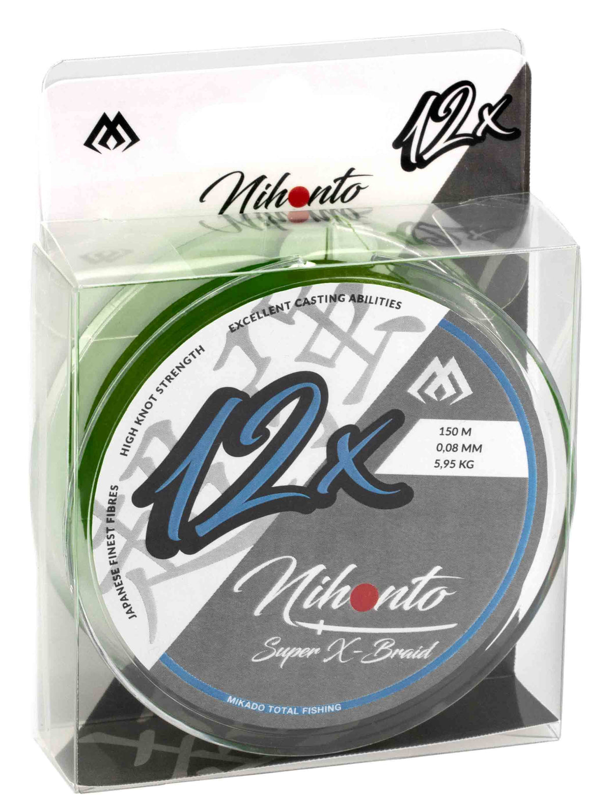 Mikado Geflochtene Schnüre - Nihonto Super X-Braid - 0.18mm/17.4kg/150m - Dunkelgrün - 1 Spule