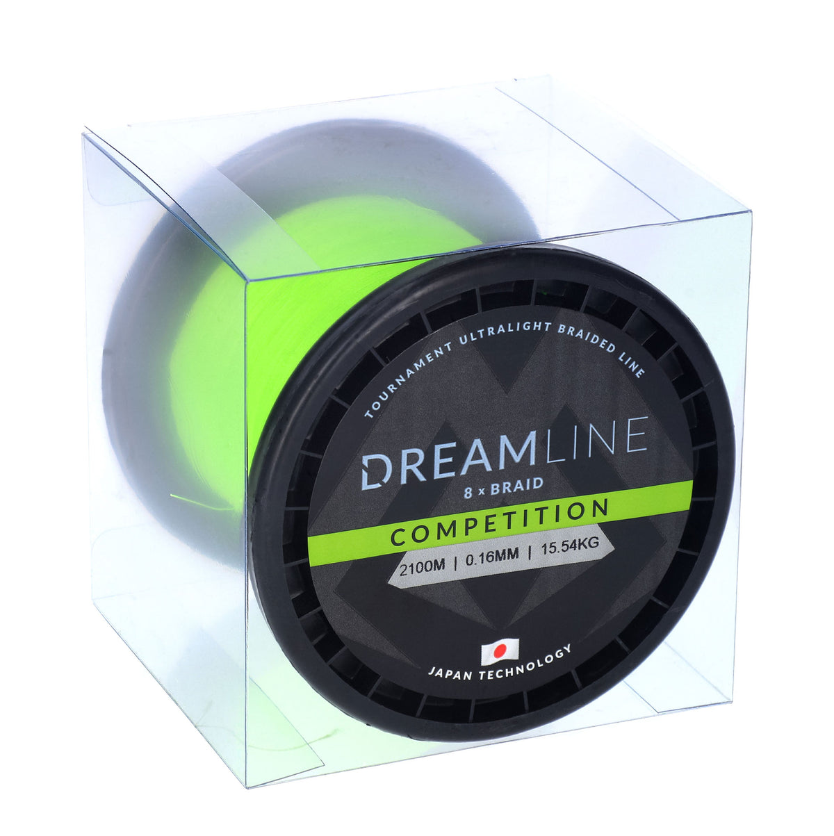 Mikado Geflochtene Schnüre - Dreamline Competition - 0.18mm/18.32kg/2100m - Fluo Grün - 1 Spule