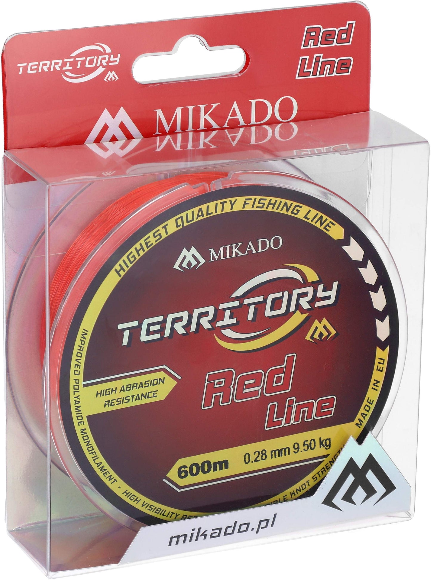 Mikado Schnur - Territory Red - 0.28mm/9.50kg/600m - 1 Spule