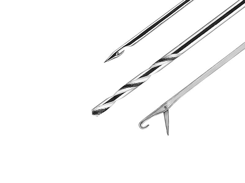 Fluo-Nadeln Set und Bohrer Delphin T-END Grip 3XF
