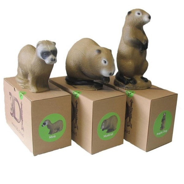 3DI 3D-Ziel 3er Pack Bisamratte, Nerz, Präriehund – 3D Bogenscheibe
