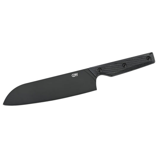 CJH Santoku-Messer groß, VG10 Stahl, Micarta, schwarz