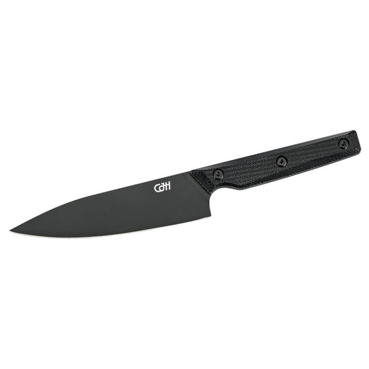CJH Kochmesser klein, VG10 Stahl, Micarta, schwarz