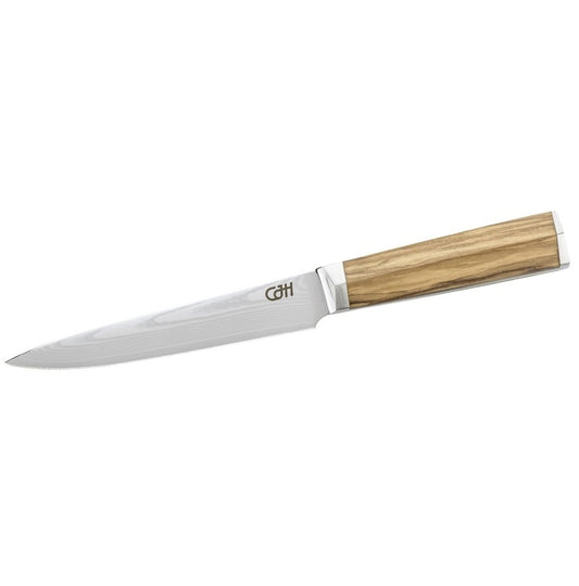 CJH Universalmesser, 67-Lagen Damast, Olivenholz