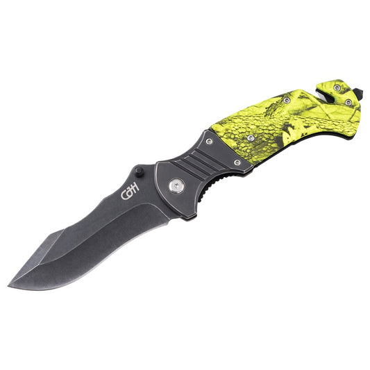 CJH Rettungsmesser, Camo/grün