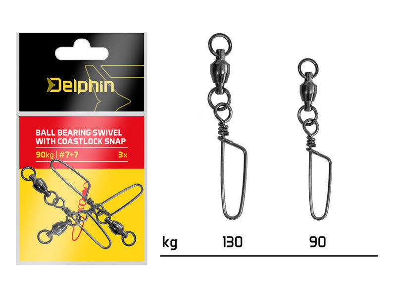 Ball bearing swivel mit coastlock snap / 3 St.