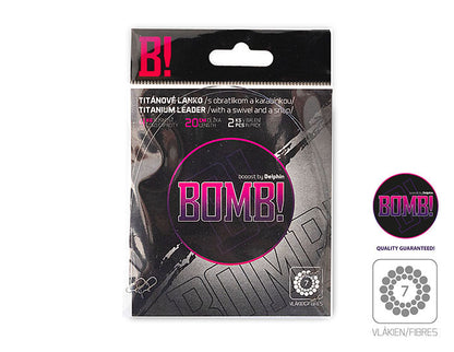 Titanium Stahldraht 1x7 BOMB! mit Wirbel und Karabiner