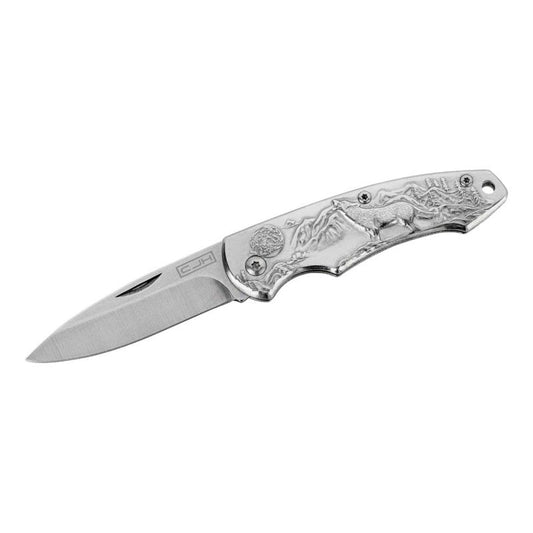 CJH Taschenmesser, Wolf, silber