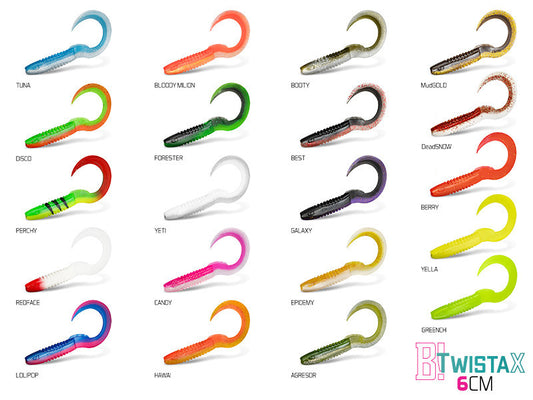 Gummiköder Delphin TwistaX Eeltail UVs / 5St.