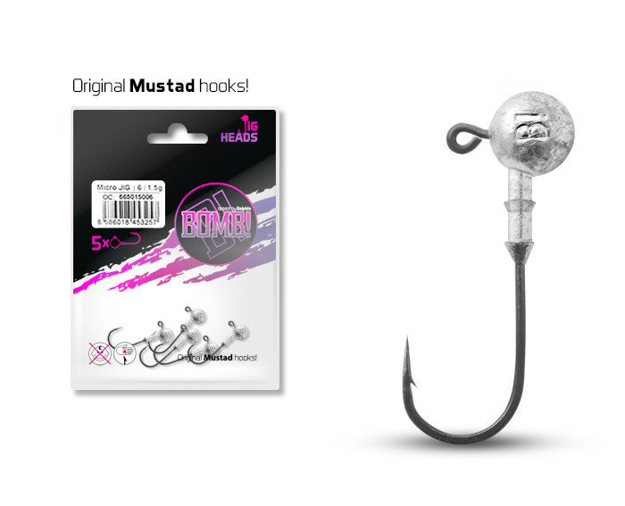 Jig Kopf mit Kragen Delphin BOMB / 5St.