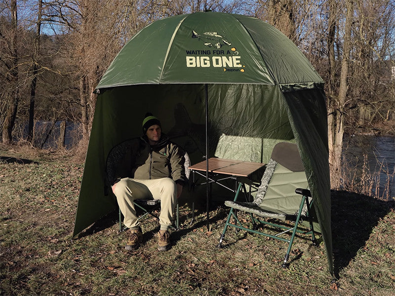 Regenschirm mit der Seitenwand Delphin BigONE CARP