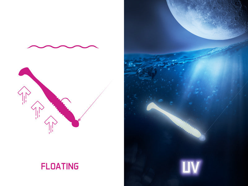 Gummiköder Delphin ZANDERA FlexiFLOAT UVs / 5St.