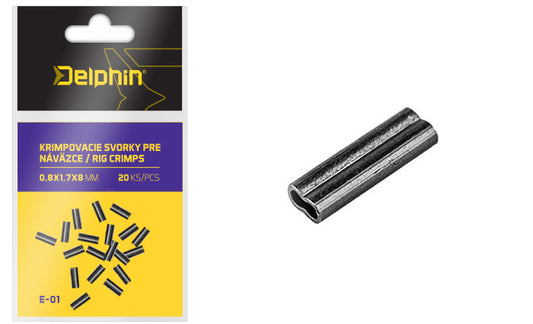 Delphin Rig crimps Klemmhülsen für Vorfach/20St.
