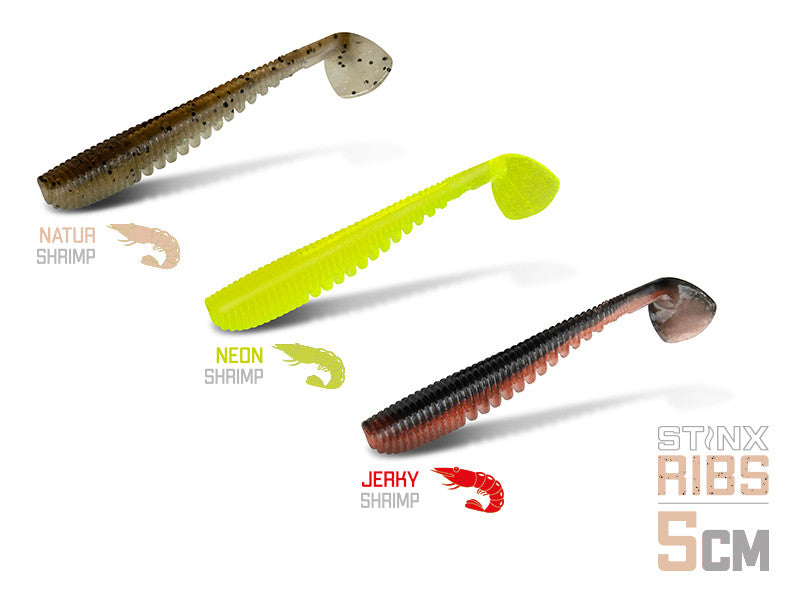 Gummiköder Delphin B! StinxRIBS Shrimp / 20 St.