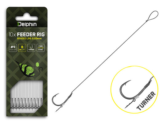Delphin Braided Sting Feeder-Vorfach / 10St.