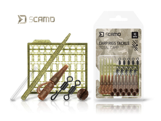 Set Karpfenmontagen Delphin sCAMO Total CARP 10 Sets
