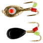 Mikado Köder - Ice Bug Größe 4mm - Schwarz Und Gold - 4 Stk.
