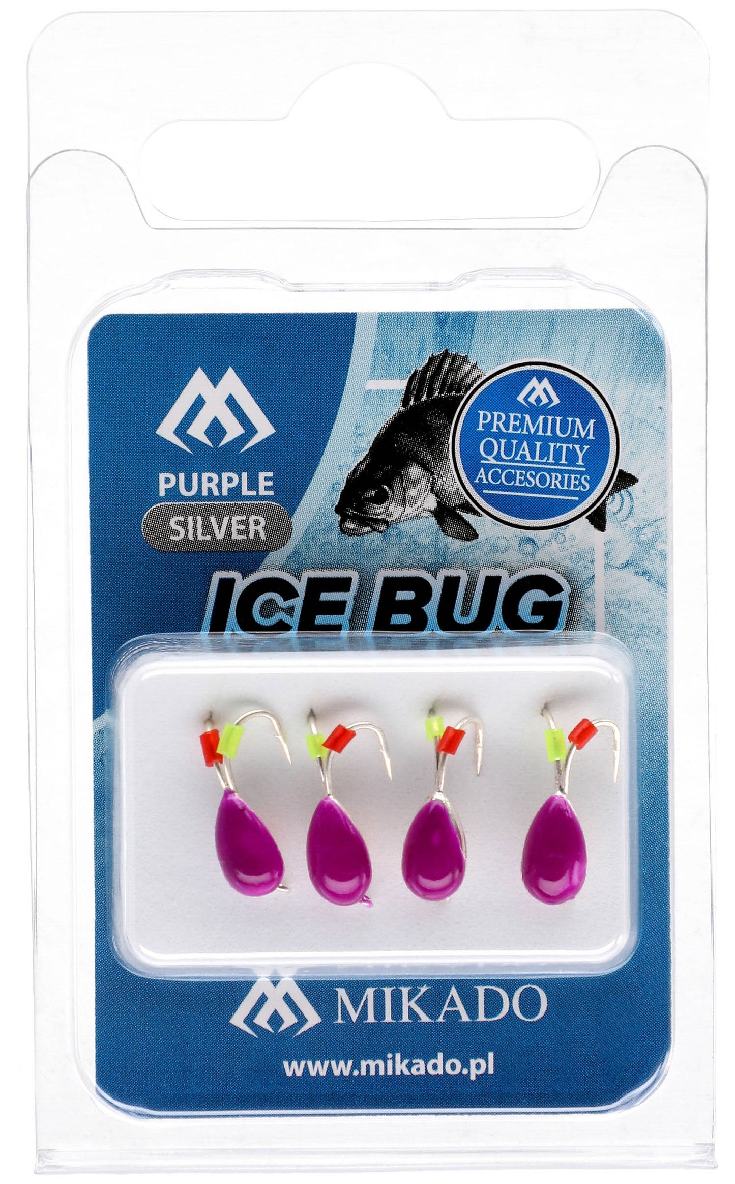 Mikado Köder - Ice Bug Größe 4mm - Violett Und Schwarz - 4 Stk.