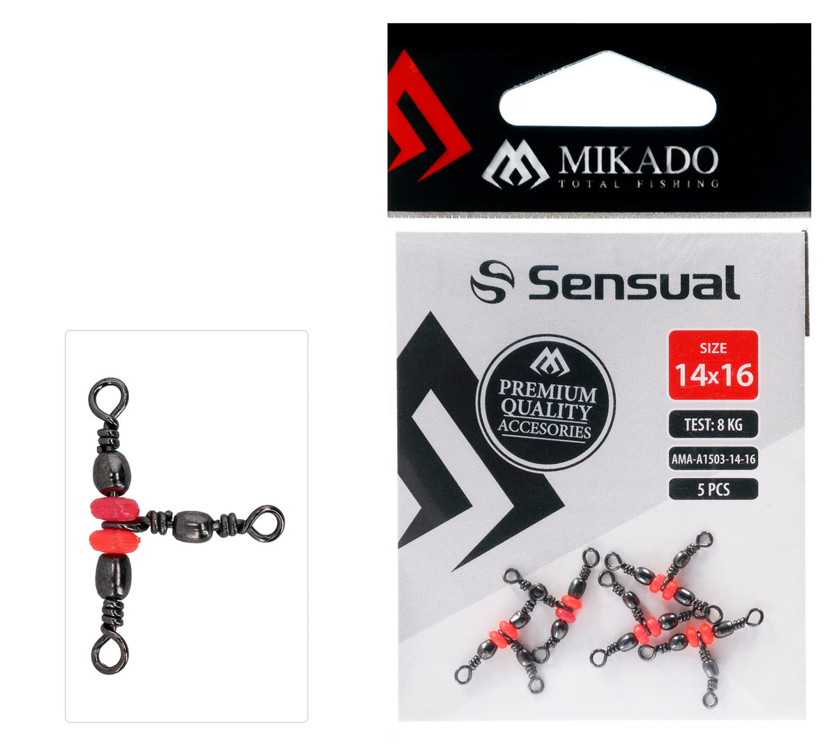 Mikado Tönnchenwirbel - Dreifach Mit Perlen - Größe 10/12 Bn - 5 Stk.