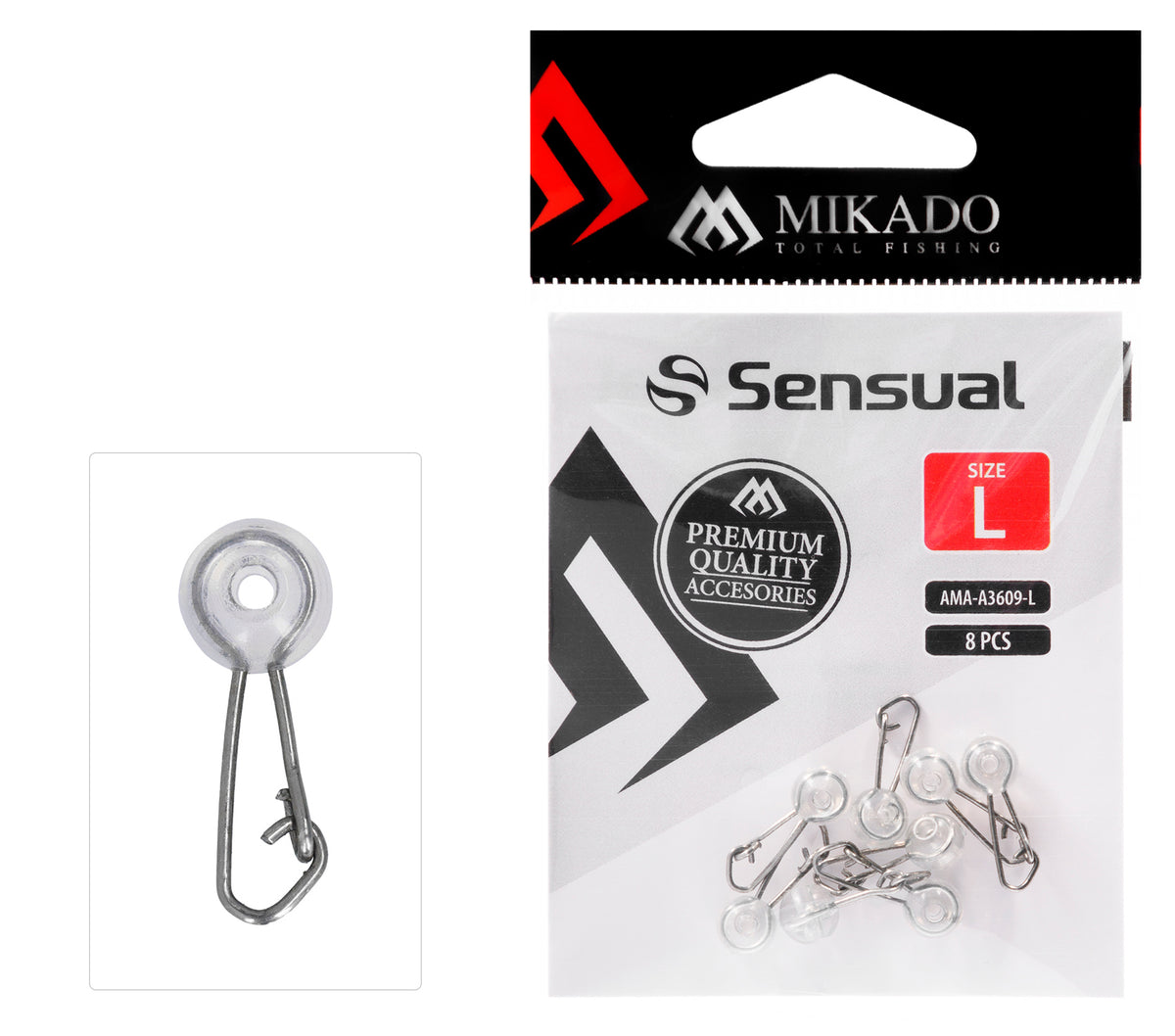 Mikado Fixing System - Snap With Bead - Size M - 8 pcs.