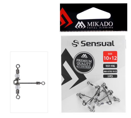 Mikado Roll-Wirbel - Dreifach Mit "T" Typ Perlen - Größe 6/7 Bn - 5 Stk.