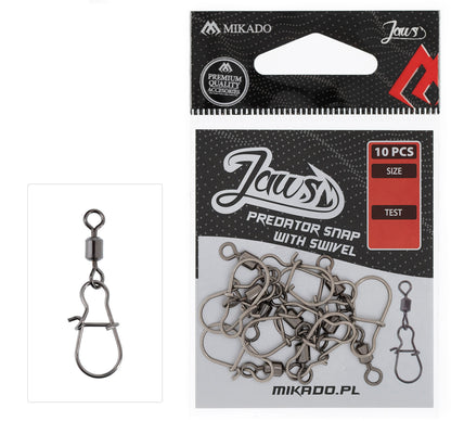 Mikado Snap - Mit Wirbel Jaws Predator Snap Größe Xs - 10 Stk.