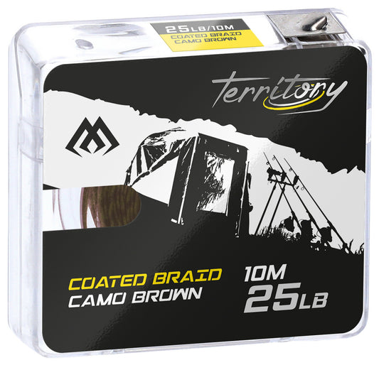 Mikado Geflochtene Vorfachschnur - Coated Braid - - Camo Braun