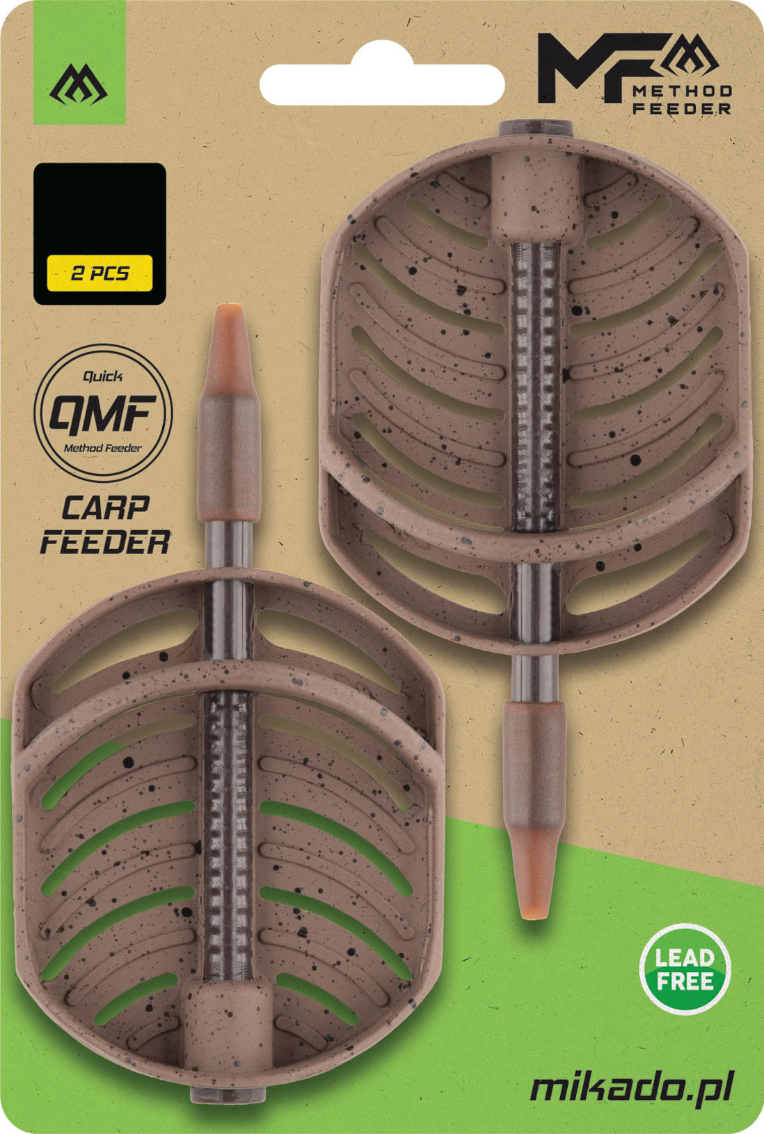 Mikado Futterkorb - Carp Feeder - Q.M.F. System - 80g - 2 Stk.