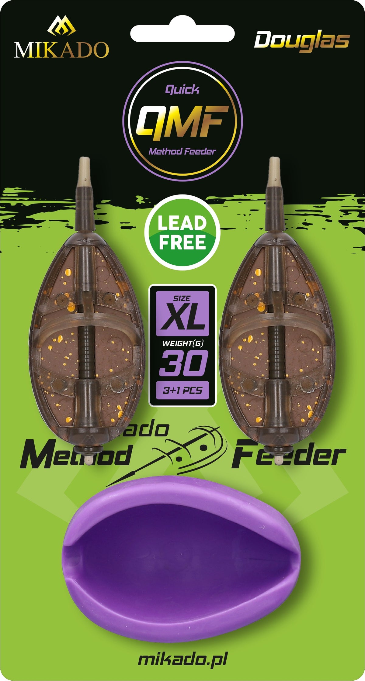 Mikado Feeder - Method Feeder "DOUGLAS" Q.M.F. Set Xl Komplet - 2x80g + Mould - 1 set.