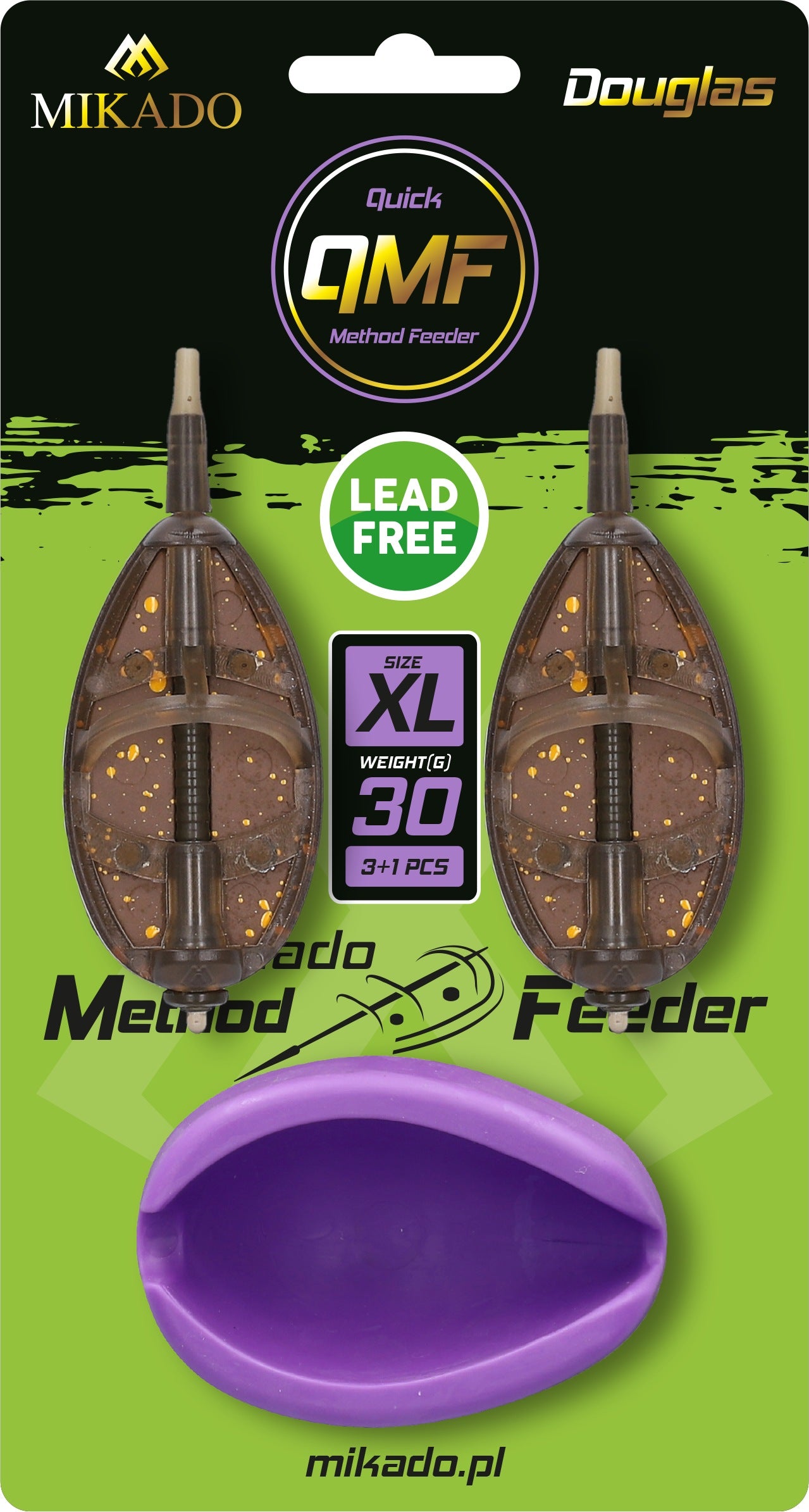 Mikado Feeder - Method Feeder "DOUGLAS" Q.M.F. Set Xl Komplet - 2x60g + Feeder Form - 1 Satz