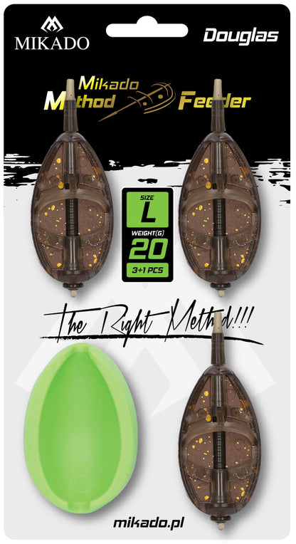 Mikado Feeder - Method Feeder "DOUGLAS" L Set - 3x40g + Feeder Form - 1 Satz