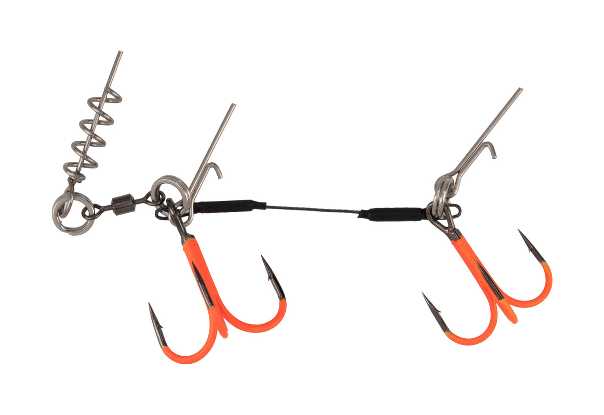Mikado Stinger - Titan Jaws Double Evo Titanium Uv - 25 Kg - Drillinge 1/0 , 1 -  1 STK.