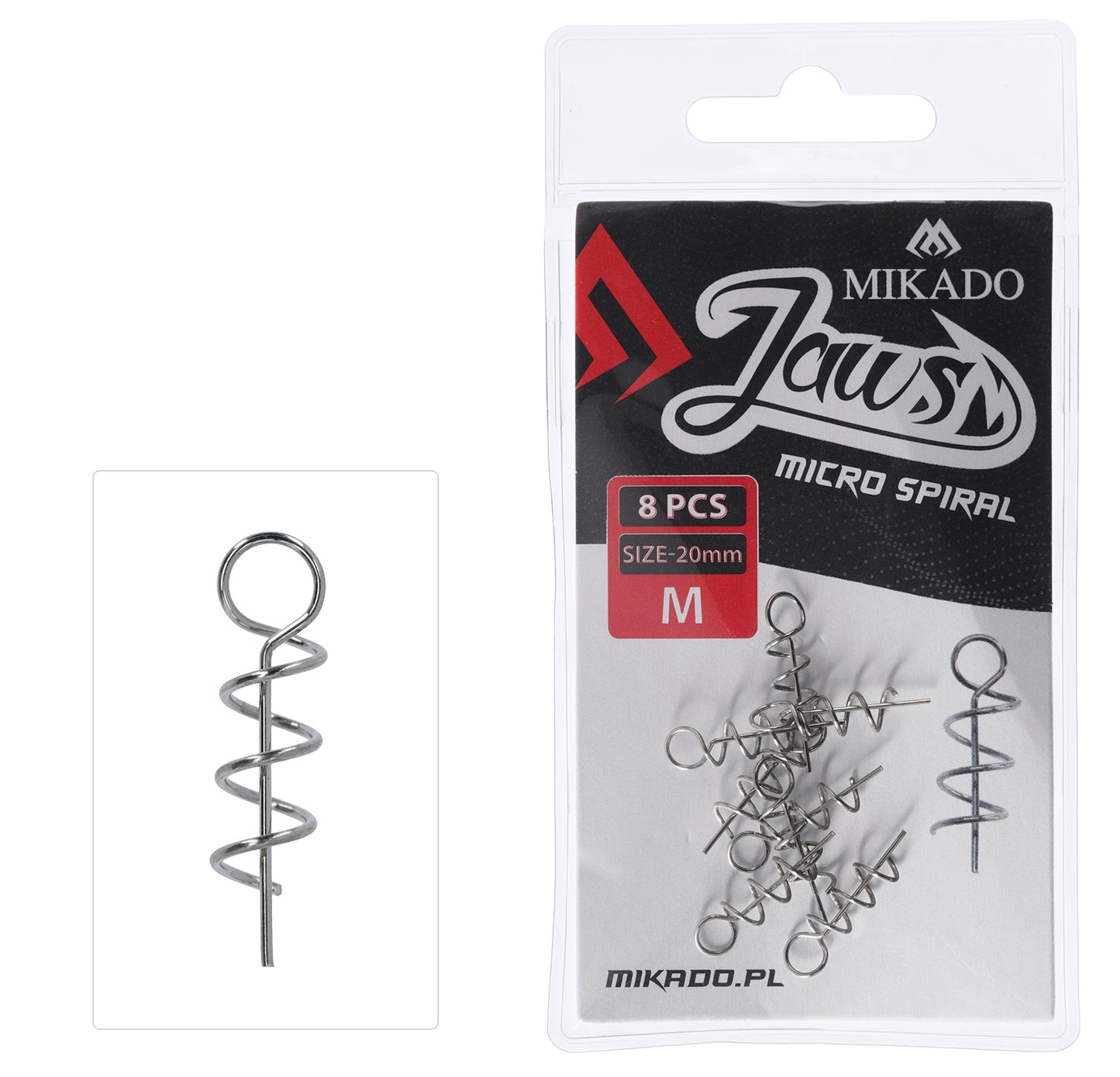 Mikado Schraube - Für Softlures Jaws Micro Spiral S - 15mm - 8 Stk.