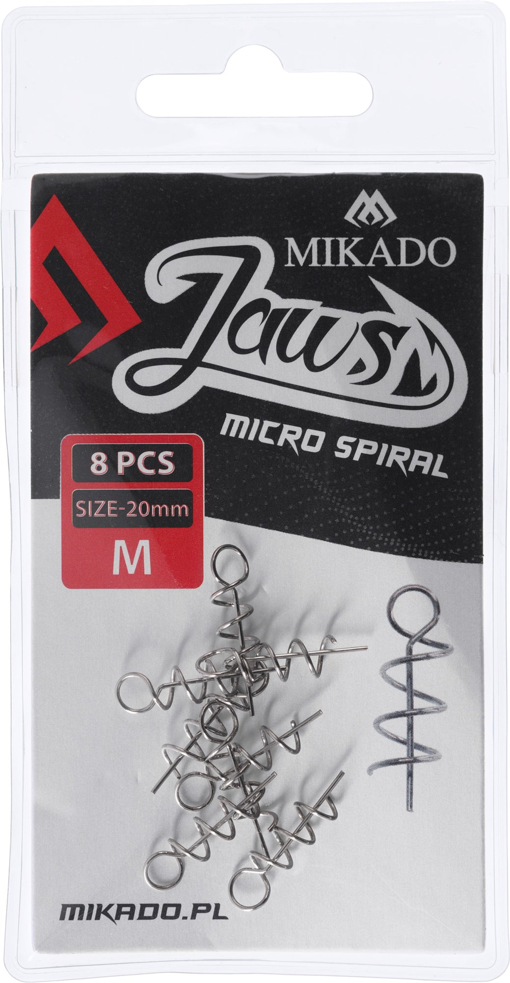 Mikado Schraube - Für Softlures Jaws Micro Spiral M - 20mm - 8 Stk.