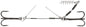 Mikado Stinger - Jaws Stahl Mit Stiften - 4+6cmx24kg - Drillingshaken: 1/0 - 1 Stk.