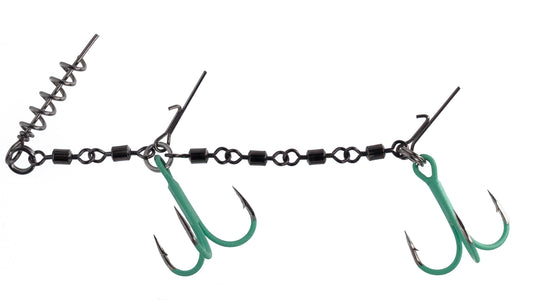 Mikado Stinger - Von Wirbeln Jaws Double Evo Stinger Fluo Xl - 35kg - NR. 2/0 - 1 Stk.