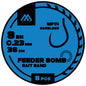 Mikado Fb Rig - MF14 Mit Bait Band - Haken Ohne Widerhaken NR. 8 / Monoschnur 0.23mm/38cm - 8 Stk.