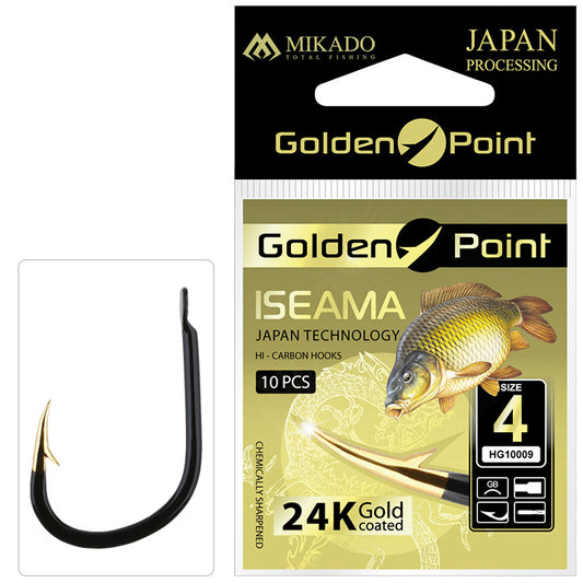 Mikado Haken - Golden Point - Iseama NR. 8 Gb - 10 Stk.